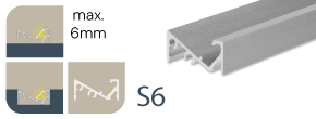 LED Aufbauprofil S 6