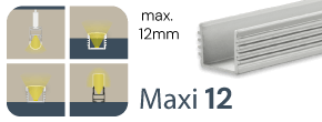 LED Aufbauprofil Maxi 12