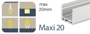 LED Aufbauprofil Maxi 20