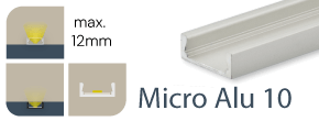 LED Aufbauprofil Micro Alu 10