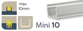 LED Aufbauprofil Mini 10