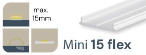 LED Aufbauprofil Mini 15 flex