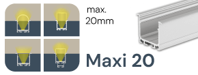 LED Einbauprofil Maxi 24