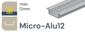LED Einbauprofil Micro Alu 10