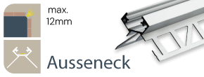 LED Fliesenprofil Ausseneck