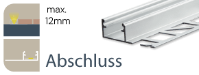 LED Fliesenprofil Abschluss