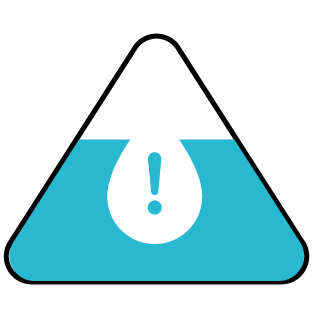 Grafik Vorsicht Mittel für Schutzart IP44