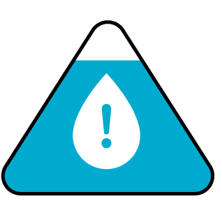 Grafik Vorsicht Hoch für Schutzart IP65