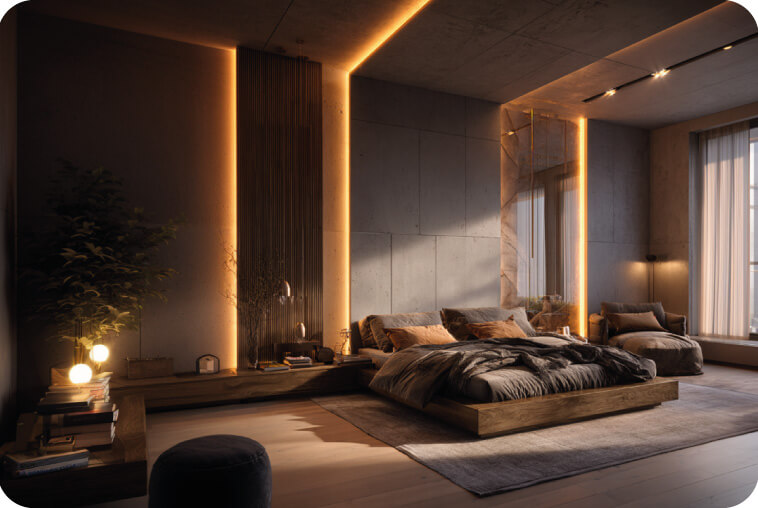 LED Trafos & Steuerung in Schlafzimmer verbaut