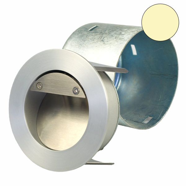 LED Einbauleuchte Rund IP44, Edelstahl, 1W, Warmweiss LED Einbauleuchte Rund IP44, Edelstahl, 1W, Warmweiss
