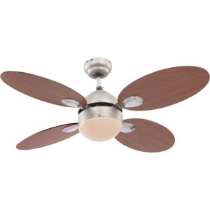 WADE Ventilator Chrom nickel matt, 3 Stufen, rechts-links Lauf, Zugschalter,Moto