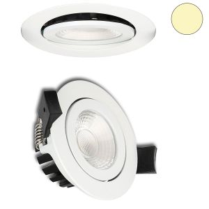 LED Einbaustrahler , weiß, 8W, 36°, rund, warmweiß, IP65, dimmbar