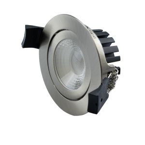 LED Einbaustrahler, silber, 8W, 36°, rund, warmweiß, IP65, dimmbar