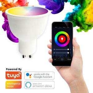 LED GU10 RGB-CCT 5in1 TUYA WIFI Smart Reflektor Spot