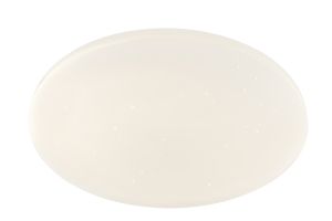 Smart Home Deckenleuchte Metall weiß, Acryl weiß, Sparkle Dekor, 30W, CCT 3.000-6.500K
