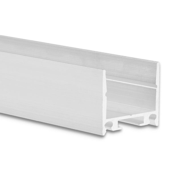LED Aufbau-/Leuchtenprofil HIDE ONE Aluminium weiß RAL 9003, 200cm
