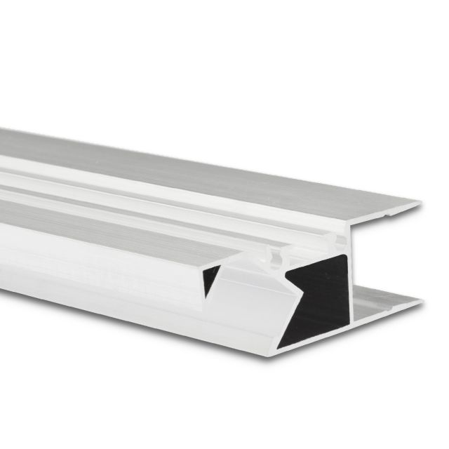 LED Aufbau-/Leuchtenprofil HIDE THREE, Aluminium weiß RAL 9003, 200cm