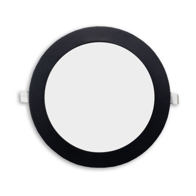 LED Downlight ultraflach rund schwarz, 24W, 300mm, Colorswitch 3000/3500/4000k, TRIAC dimmbar
