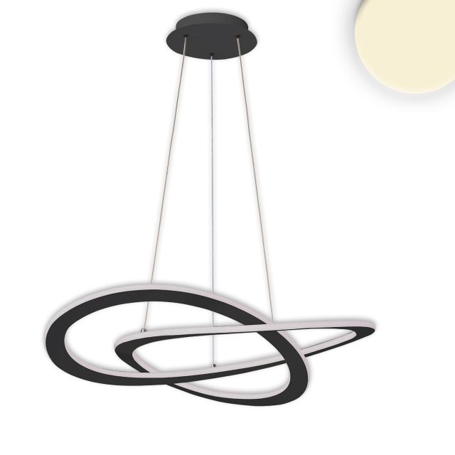LED Hängeleuchte DESIGN 600, schwarz, 40 W, rund, 3000K,  dimmbar