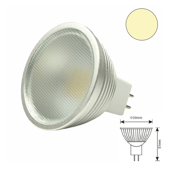 LED MR16 12HSMD 5 Watt, warmweiss, dimmbar
