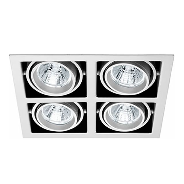 Einbaustrahler Kardan, quadr.,4flg, GU5,3, titan