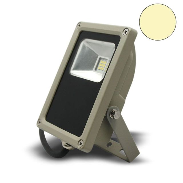 LED Fluter 10 Watt, warmweiss, silber matt