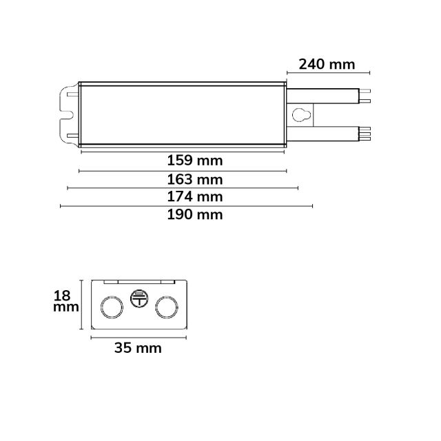 IP LED Trafo IP65,  12V, 30W
