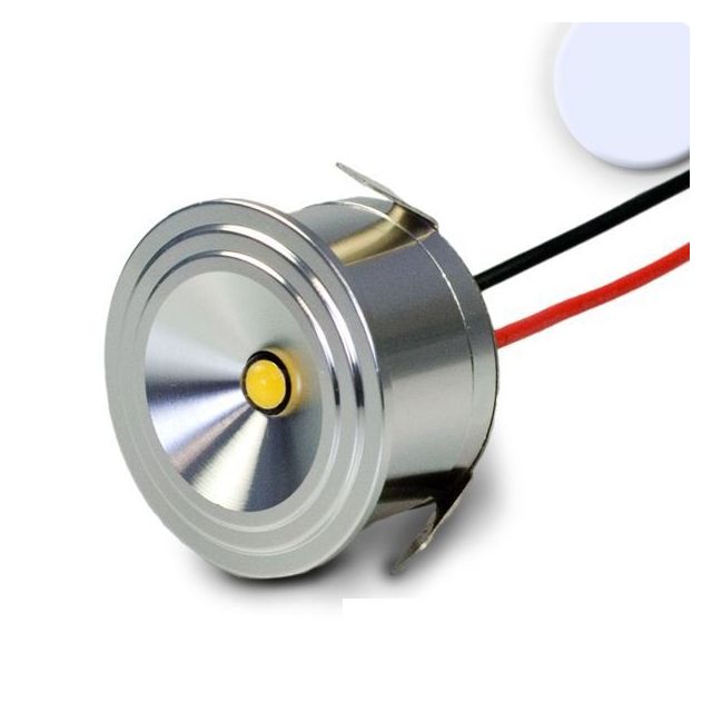 LED Mini Spot, 1x3W, 12V oder 700mA, 100°, kaltweiß