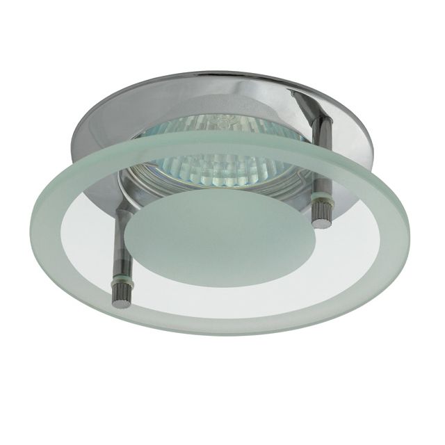 Einbauspot "DINO" MR16, Gx5,3 mit Glas teilsatiniert, chrom