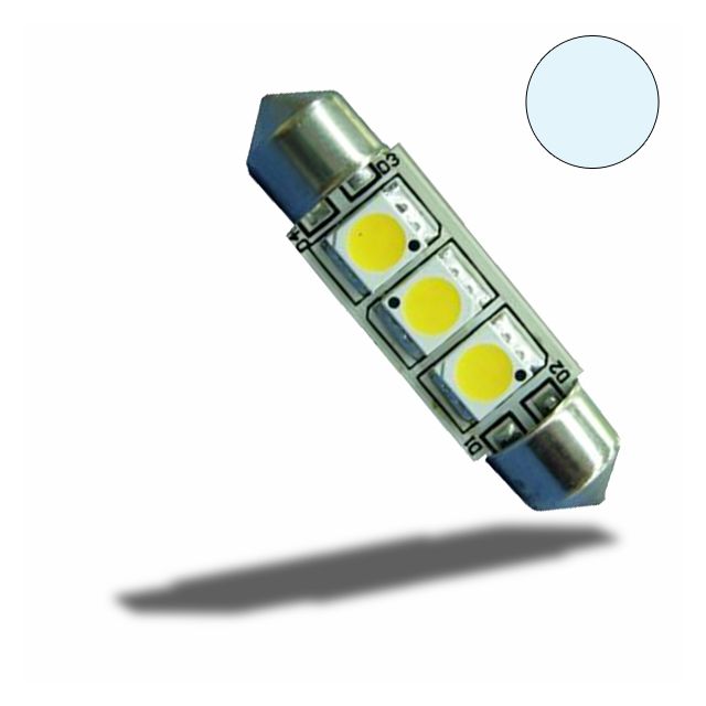 LED Soffitte 37mm 10-30V/DC, 3SMD, 0,5 Watt, Kaltweiß