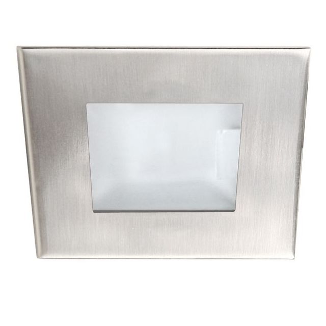 Einbaustrahler QUAN, quadratisch, Gu4, Alu geb., Glas satin