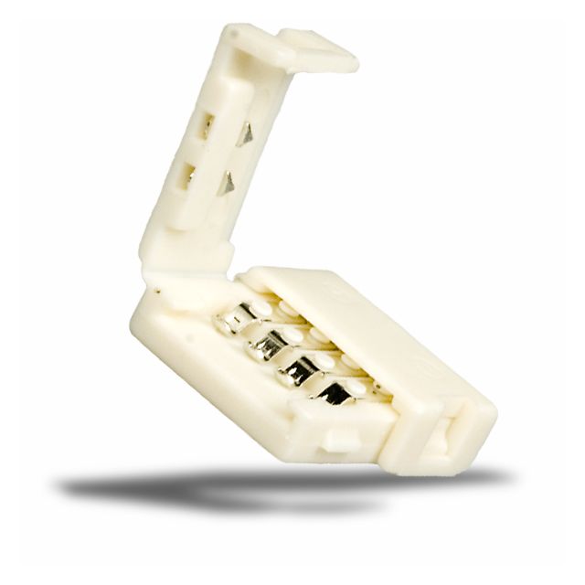 Flexband Clip-Verbinder 4-polig Kunststoff weiss für Breite 10mm