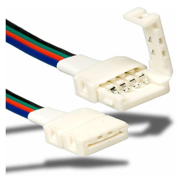Flexband Clip-Kabelverbinder 4-polig Kunststoff weiss für Breite 10mm