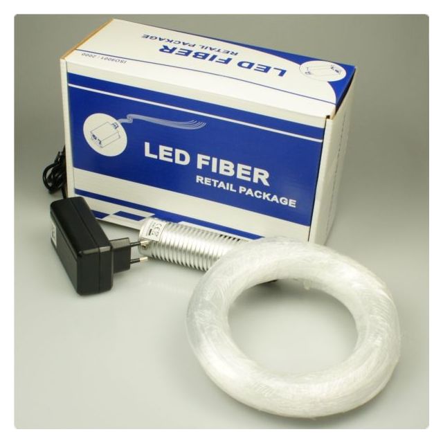 LED Lichtleiter-Set RGB, 3x1W, 90 Arme 1mm
