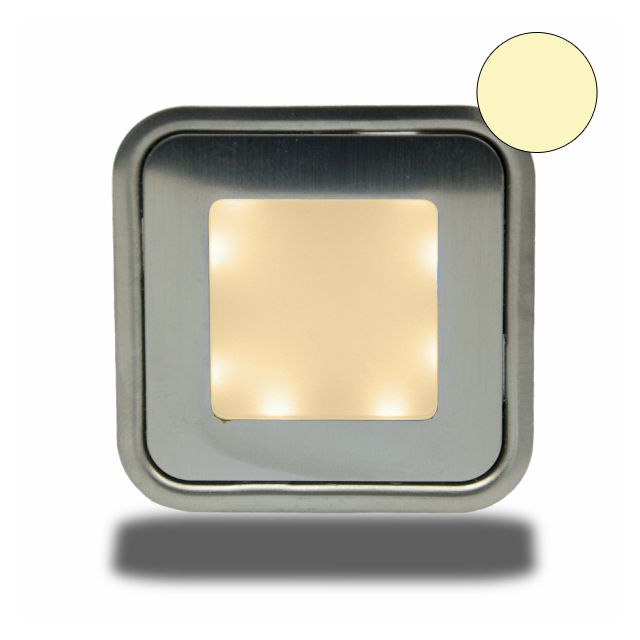 LED Bodenstrahler "EASY-LIGHT", quadr., IP54, edelstahl, warmweiß