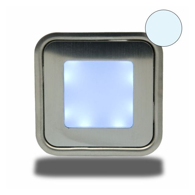 LED Bodenstrahler "EASY-LIGHT", quadr., IP54, edelstahl, kaltweiß