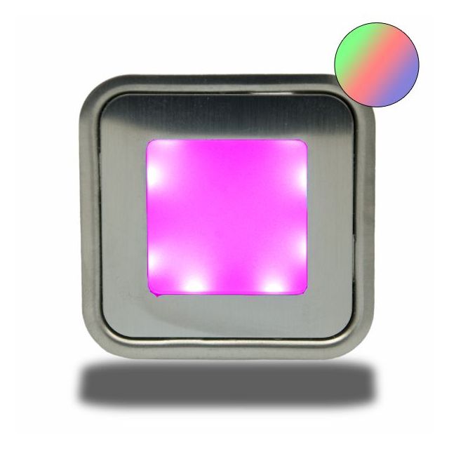 LED Bodenstrahler "EASY-LIGHT", quadr., IP54, edelstahl, RGB