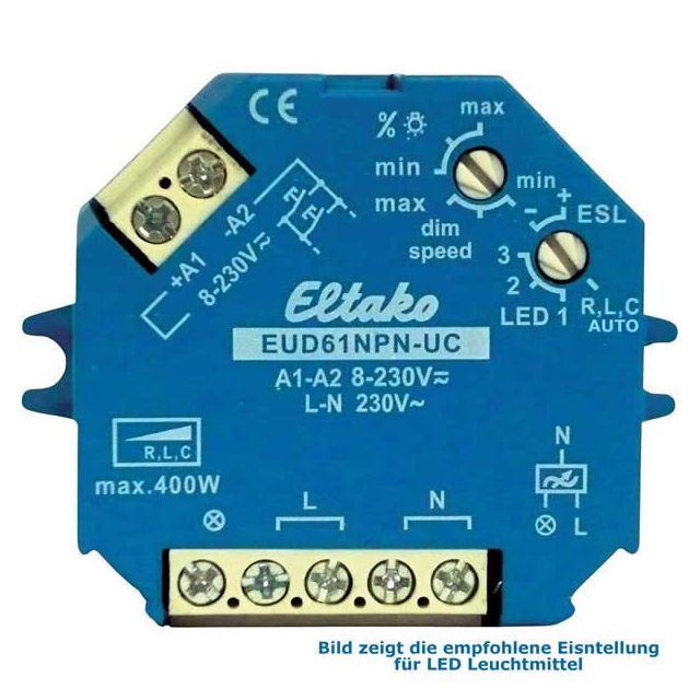 Eltako Universal-Dimmschalter für 230V LED Leuchtmittel