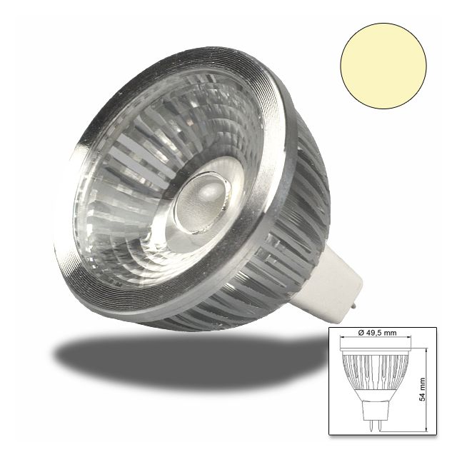 MR16 LED Strahler 6W COB, 70° warmweiss, dimmbar