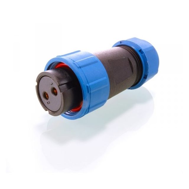 KAPEGO Adapter Weipu 2 polig IP65 female mit Überwurfmutter, DEKO 132615