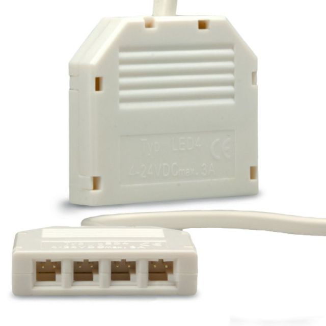 Steckverteiler 4-fach MINI-AMP, inkl. 300mm Kabel