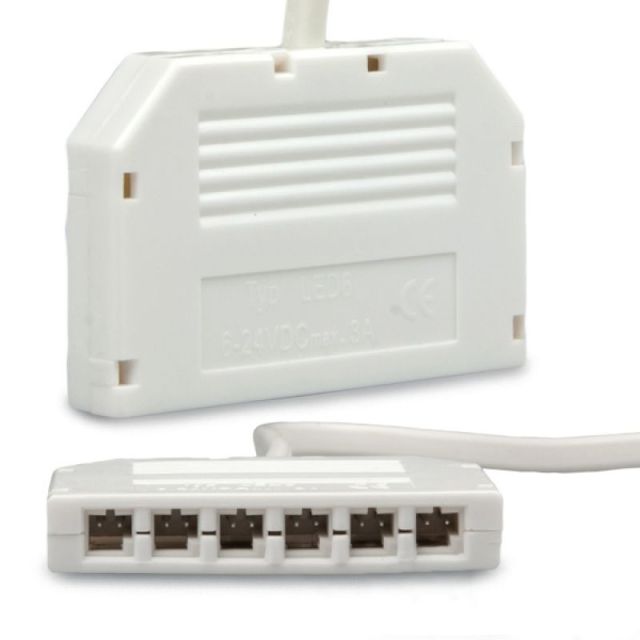 Steckverteiler 6-fach MINI-AMP, inkl. 300mm Kabel