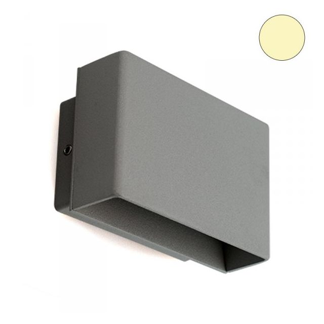 LED Wandleuchte UP&Down IP54, 1x5W, anthrazit, warmweiss