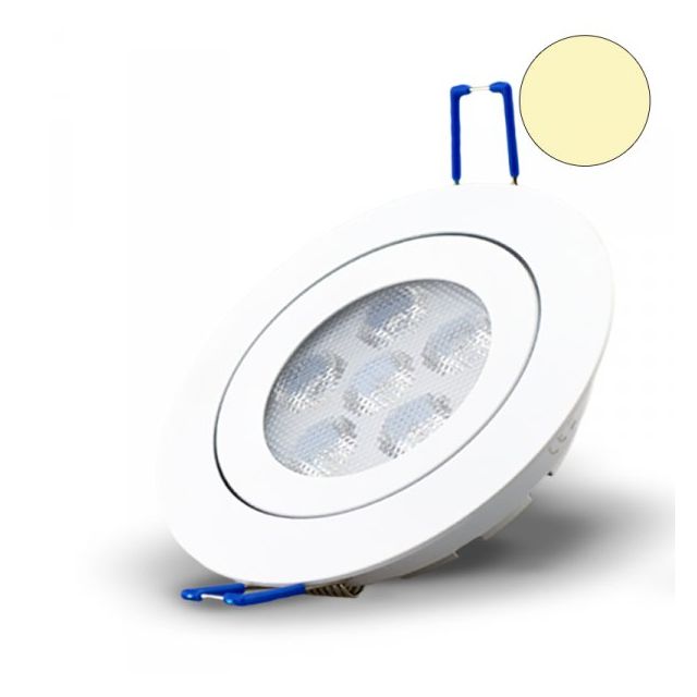LED Einbaustrahler, weiss, 15W, 72°, rund, warmweiss, dimmbar