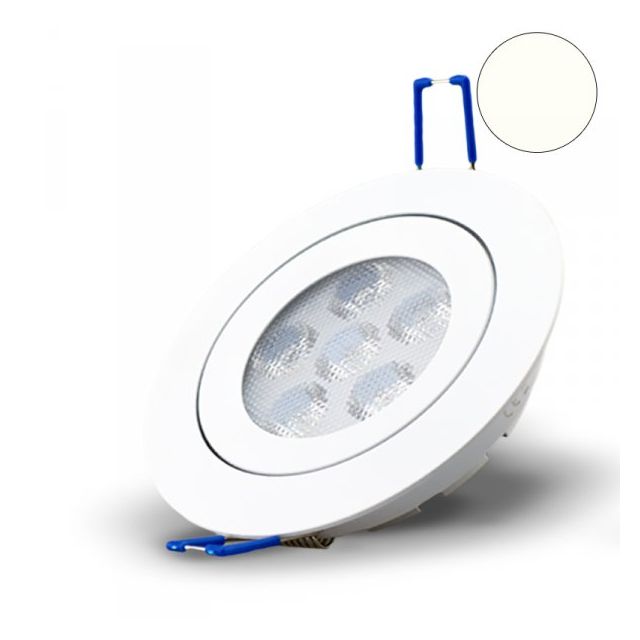 LED Einbaustrahler, weiss, 15W, 72°, rund, neutralweiss, dimmbar