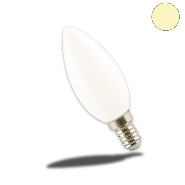 E14 LED Kerze, 4 Watt, milky, warmweiss, dimmbar