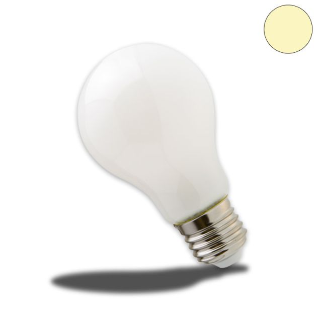 E27 LED Birne, 7 Watt, milky, warmweiß, dimmbar