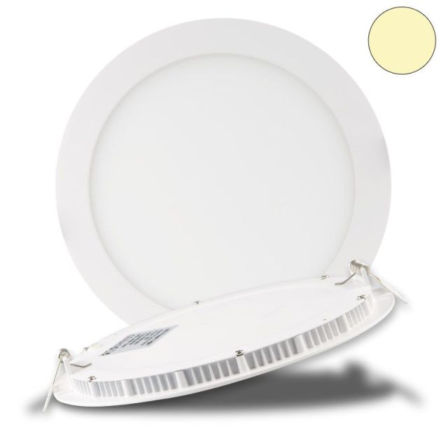 LED Downlight "ultra flach" weiß, dimmbar, 18W, 120° inkl. Driver warmweiß 3000K