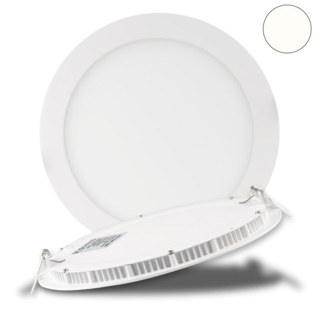 LED Downlight "ultra flach" weiß, 18W, 120°, inkl. Driver, neutralweiß 4000K