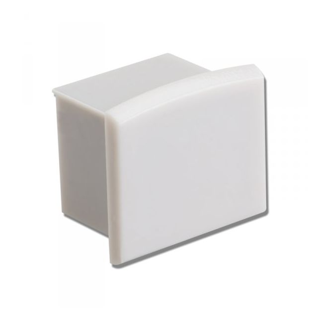 Endkappe EC10 für Aufbauprofil Maxi 12 + IL5-1, ohne Kabelausgang, PVC, grauweiß